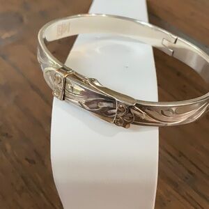 HTF, VOGT, tooled belt buckle SS bracelet